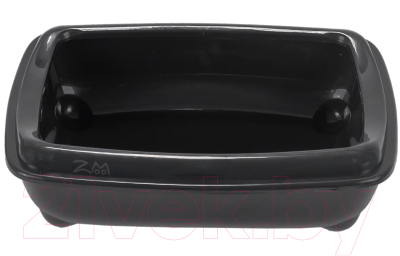 Туалет-лоток ZooM Шестой с рамкой глубокий / 2906черн