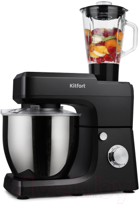 Кухонный комбайн Kitfort KT-1339-3 (черный) - фото