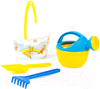 Набор игрушек для песочницы Полесье Оранжевая корова №4 / 83180 - фото