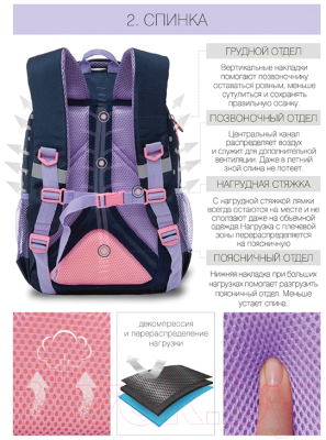 Школьный рюкзак Grizzly RG-160-2