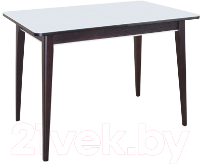 Обеденный стол ТехКомПро Арека ПРС 70x110-150 (бук/стекло/тон 9/ножка 7)