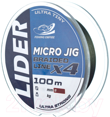 Леска плетеная Fishing Empire Lider Micro Jig X4 0.04мм 100м / MJ-004 - фото