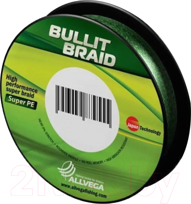 Леска плетеная Allvega Bullit Braid 0.16мм 135м / BB135GR16 (темно-зеленый) - фото