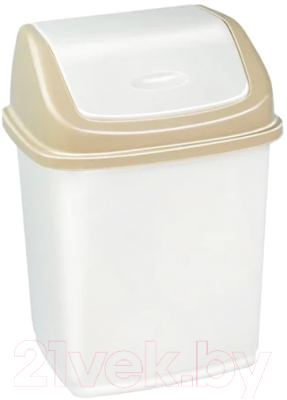 Мусорное ведро Эльфпласт Ромашка с перекидным верхом ЕР057 - фото