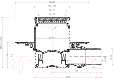 Трап для душа Pestan 100x100 / 13000067