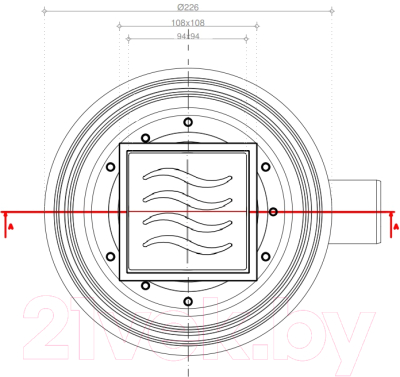 Трап для душа Pestan 100x100 / 13000067