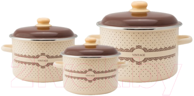 Набор кастрюль Appetite Vintage 6KB191M - фото