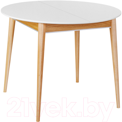 Обеденный стол ТехКомПро Арека К1200 / 121762 (бук/тон 1/подстолье тон 2/ножка 8) - фото