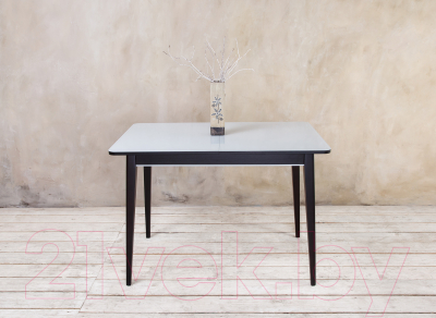 Обеденный стол ТехКомПро Арека ПРС 80x120-160 (бук/стекло/тон венге/ножка 7)