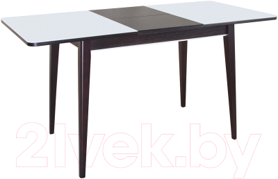 Обеденный стол ТехКомПро Арека ПРС 80x120-160 (бук/стекло/тон венге/ножка 7)