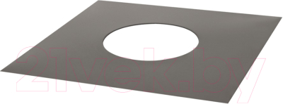 Потолочно-проходной узел дымохода Везувий 0.5мм к ППУ д.255 600x600 (черный) - фото