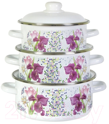 Набор кастрюль СтальЭмаль Мозаика 1КВ051M 