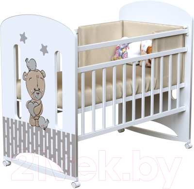 Детская кроватка VDK Love Me колесо-качалка - фото