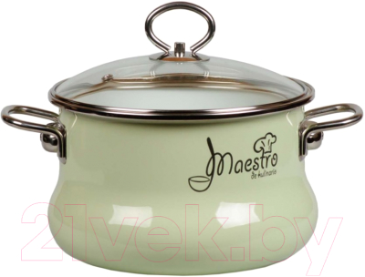 Кастрюля СтальЭмаль Maestro 8ST205S (салатовый) - фото
