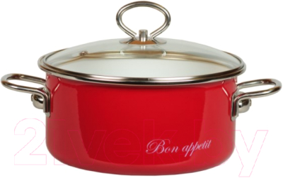 Кастрюля СтальЭмаль Bon Appetit 8SD185S - фото