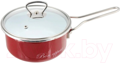 Ковш СтальЭмаль Bon Appetit 8SB168S (вишневый) - фото