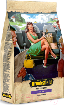 Сухой корм для кошек Brooksfield Low Grain Kitten с курицей и рисом / 5651100 - фото