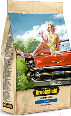 Сухой корм для кошек Brooksfield Low Grain Adult Cat Chicken с курицей и рисом / 5651120 - фото