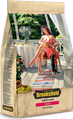 Сухой корм для кошек Brooksfield Low Grain Adult Cat Indoor Turkey С индейкой и рисом / 5651130 - фото
