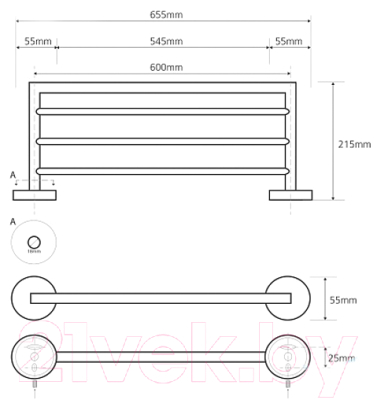 Полка для полотенца Bemeta Neo 104205085