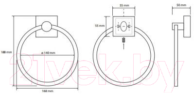 Кольцо для полотенца Bemeta 132104062