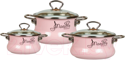 Набор кастрюль СтальЭмаль Maestro 8DT135S - фото