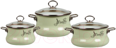 Набор кастрюль СтальЭмаль Maestro 8DT135S - фото