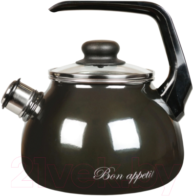 Чайник со свистком СтальЭмаль Bon Appetit 1RC12 - фото