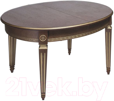 Обеденный стол ТехКомПро Лекс 1 (дуб/тон орех с патиной) - фото