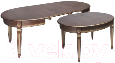 Обеденный стол ТехКомПро Лекс 1 (дуб/тон орех с патиной)