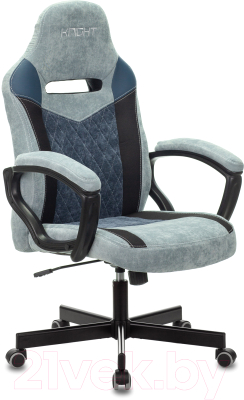 Кресло геймерское Бюрократ Zombie Viking 6 Knight (серо-голубой)