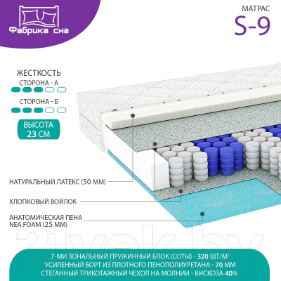 Матрас Фабрика сна S-9 110x200