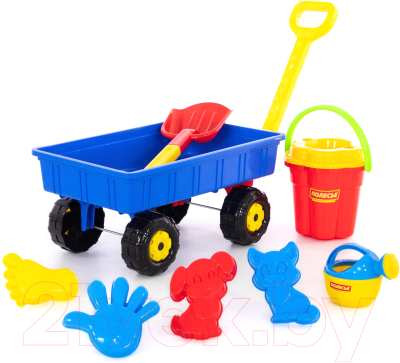 Тележка с игрушками для песочницы Полесье Дачная / 36384 - фото