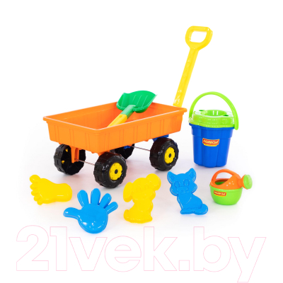 Тележка с игрушками для песочницы Полесье Дачная / 36384