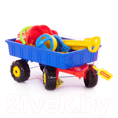 Тележка с игрушками для песочницы Полесье Дачная / 36384