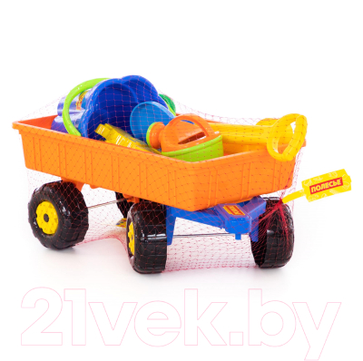 Тележка с игрушками для песочницы Полесье Дачная / 36384