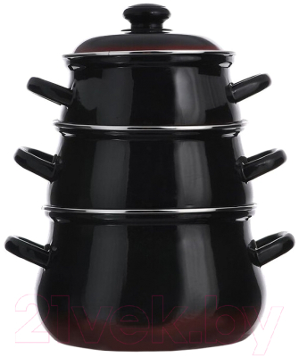 Набор кастрюль Лысьвенские эмали Южанка С-129 АП2/3РЧр