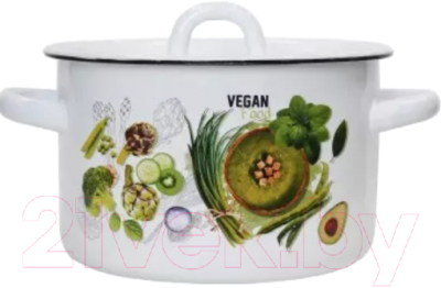 Кастрюля Эмаль Веган 01-1608/4М - фото