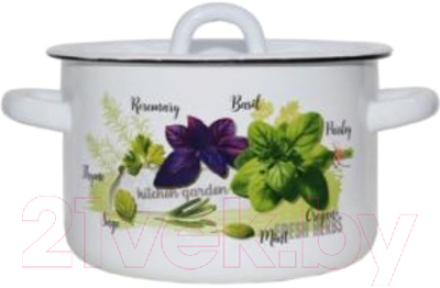 Кастрюля Эмаль Базилик 01-1610.1/4М - фото
