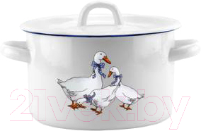 Кастрюля Эмаль Гуси 01-1610.1н/4М - фото