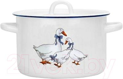Кастрюля Эмаль Гуси 01-1612н/4М - фото