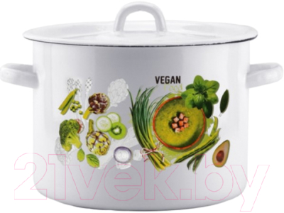 Кастрюля Эмаль Веган 01-1615/4М - фото