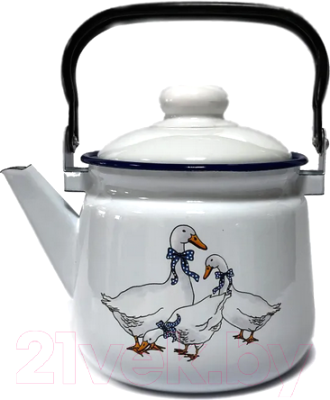 Чайник Эмаль Гуси 01-2711н/4М - фото