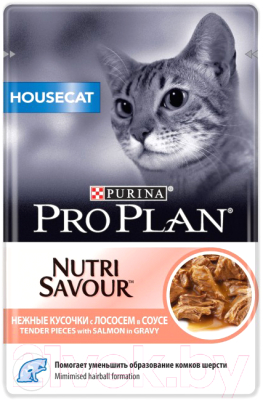 Влажный корм для кошек Pro Plan Housecat с лососем в соусе - фото