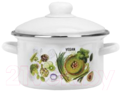 Кастрюля Эмаль Веган 01-1610/4М - фото