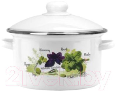 Кастрюля Эмаль Базилик 01-Б1612/4М - фото