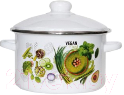 Кастрюля Эмаль Веган 01-Б1612/4М - фото