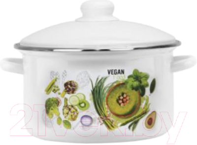 Кастрюля Эмаль Веган 01-Б1614/4М - фото