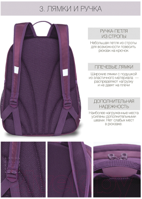 Школьный рюкзак Grizzly RG-163-2