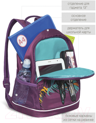 Школьный рюкзак Grizzly RG-163-2